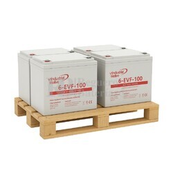 Pack 4 Bateras VT MOTIVE 6-EVF100 | Gel para tijera elevadora 12 Voltios 100 Amperios